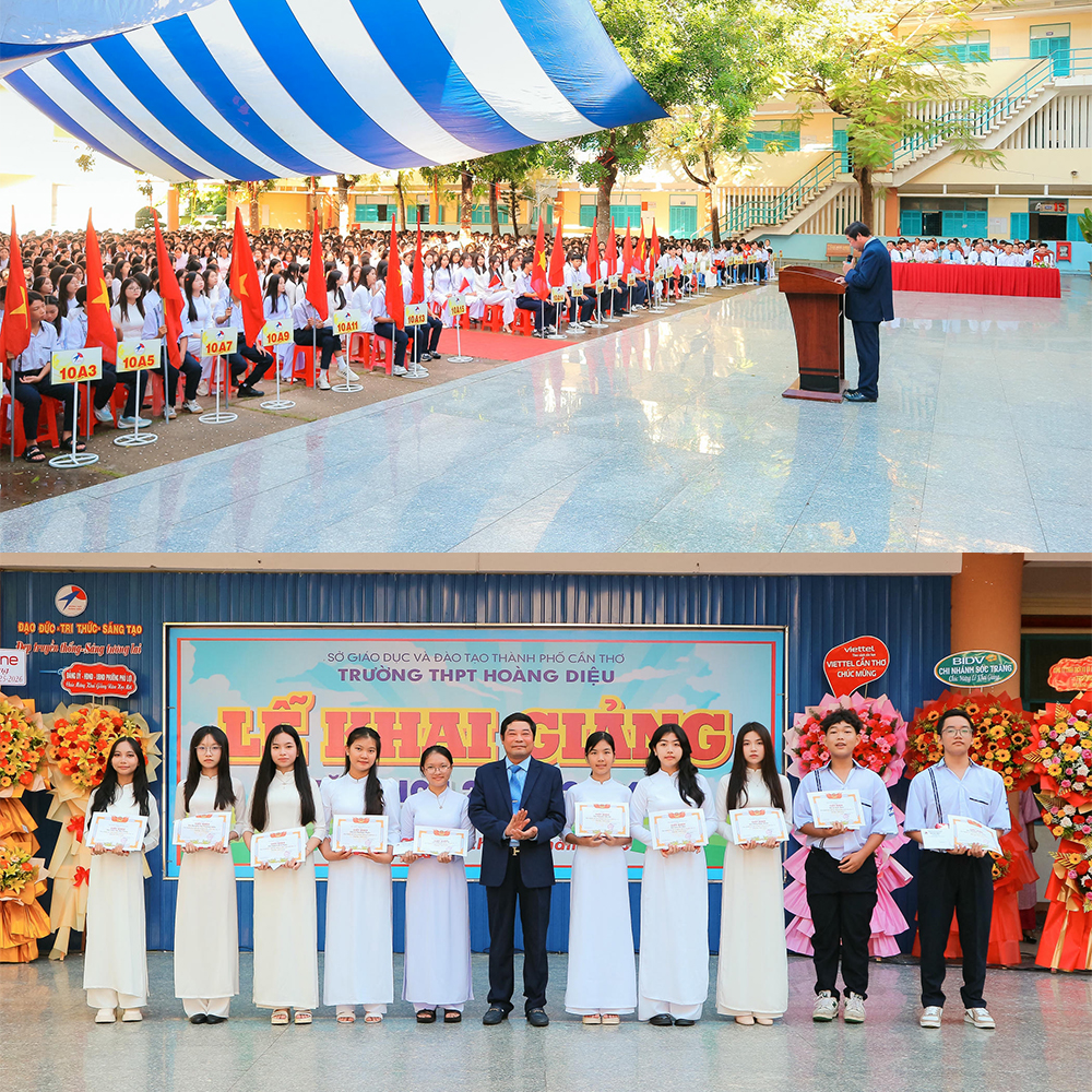 Trường THPT Hoàng Diệu long trọng tổ chức Lễ kỷ niệm 80 năm truyền thống ngành Giáo dục và Lễ khai giảng năm học mới 2025 – 2026