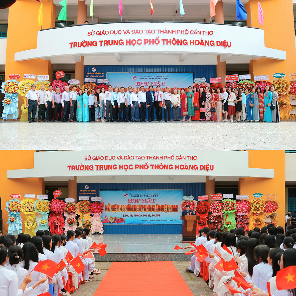 Trường THPT Hoàng Diệu long trọng tổ chức lễ Kỉ niệm 43 năm ngày Nhà giáo Việt Nam (20/11/1982 – 20/11/2025)